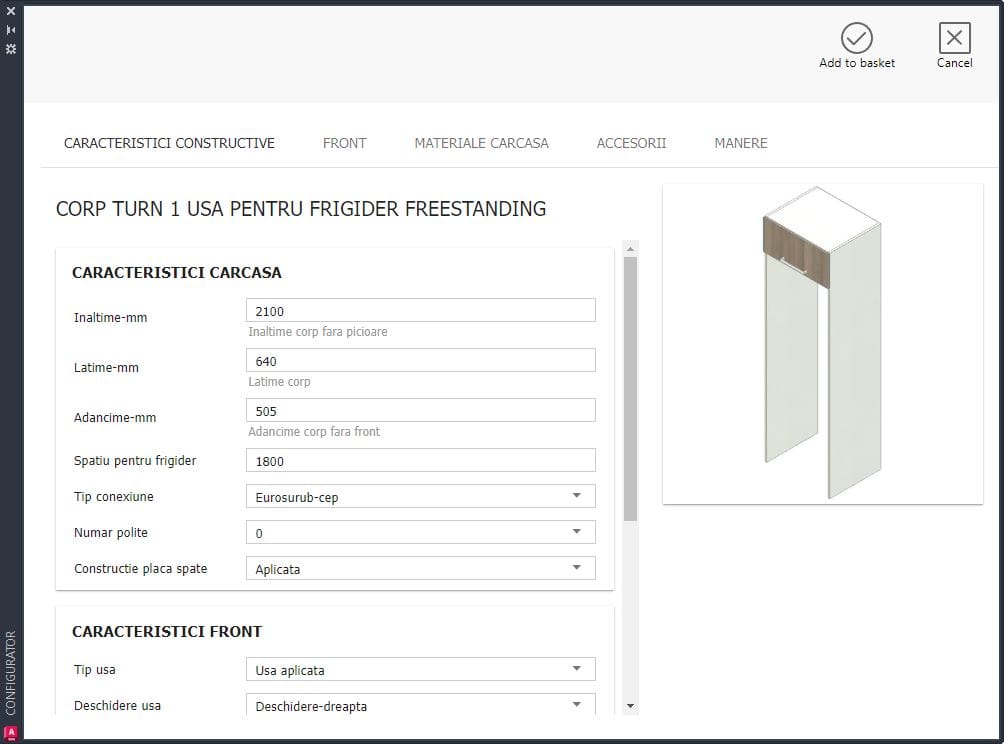 Noutăți în 3D ALL v1.7.0: Optimizare și flexibilitate în proiectare 5 Frigider freestanding